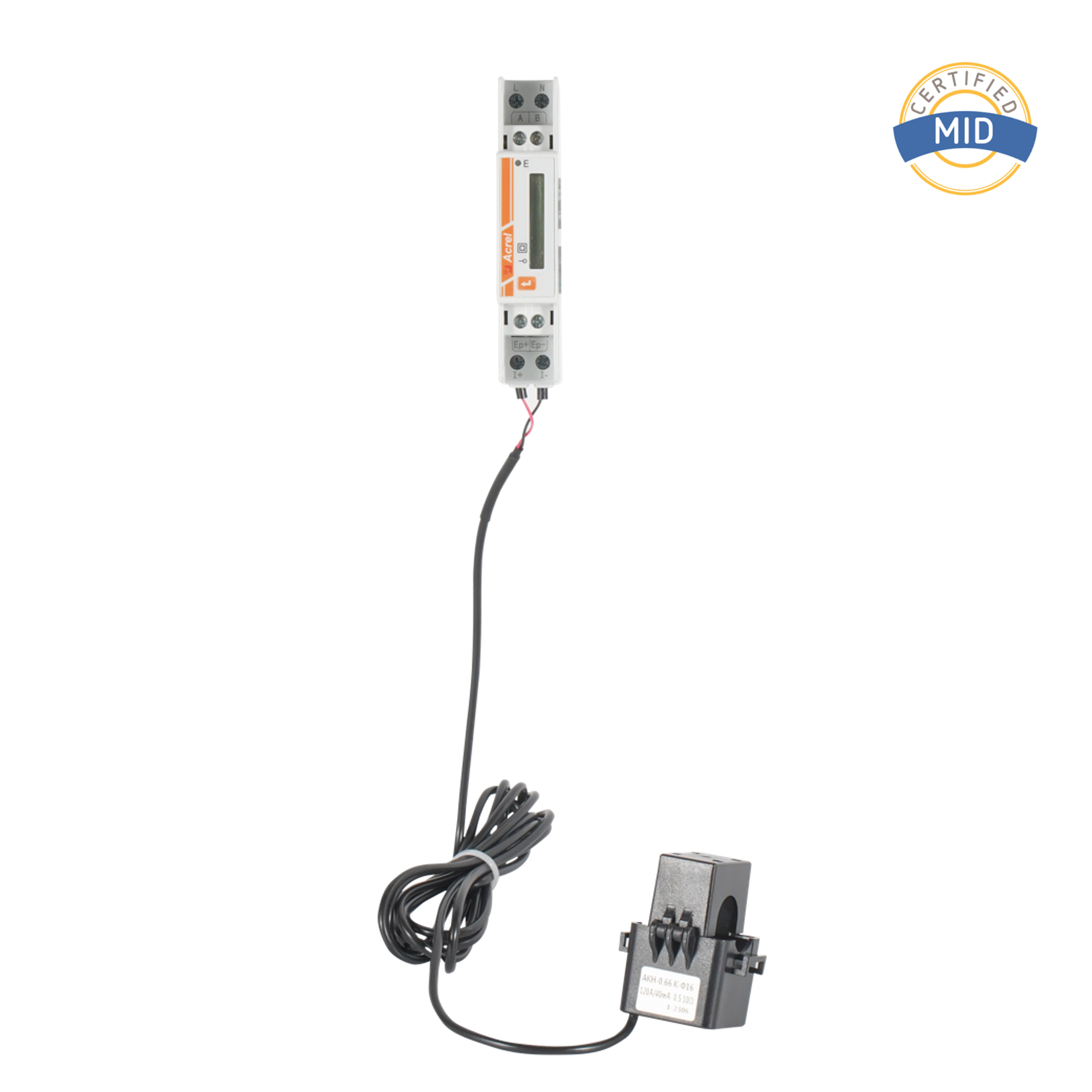 MID 認定 AC 単相電力量計 外部 CT 付き