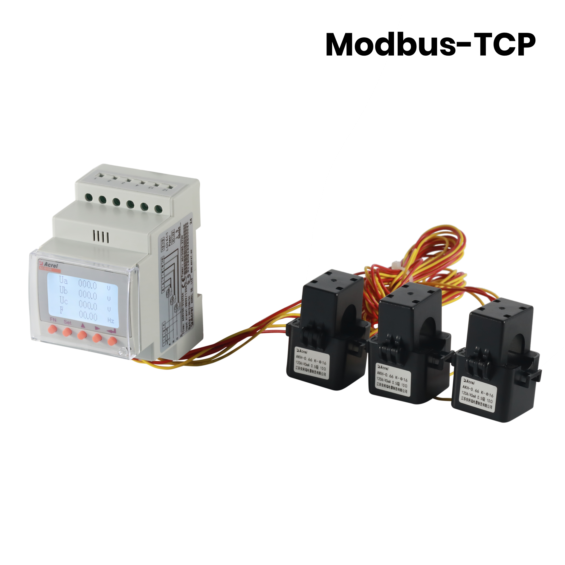 Ethernet通信 Modbus-TCP 外付CT付AC三相電力量計